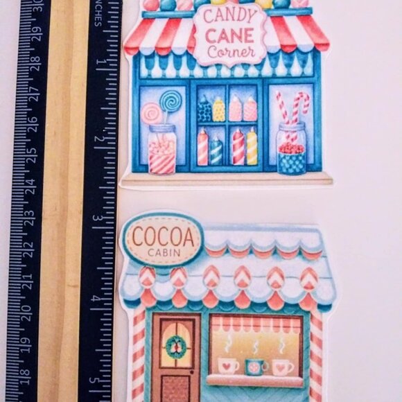 Set Of 10 Large Sugarhouse Christmas Shops Fussy Cuts For Crafts, Cardmaking Etc - Picture 5 of 5